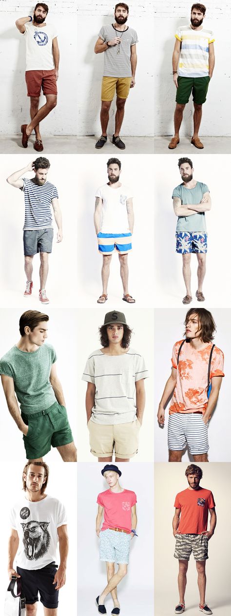 Men's Shorts and T-Shirt Outfits Lookbook