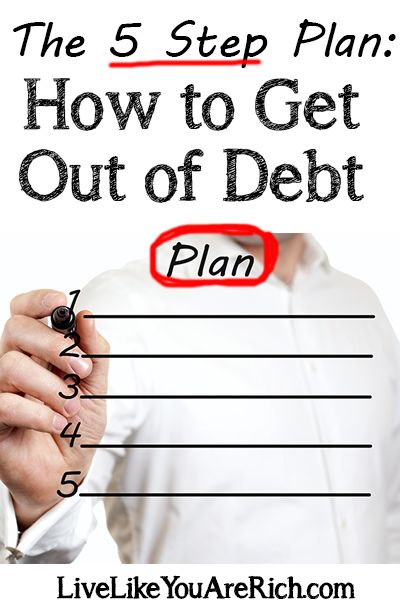 How to Get Out of Debt a 5 Step Easy Plan #LiveLikeYouAreRich