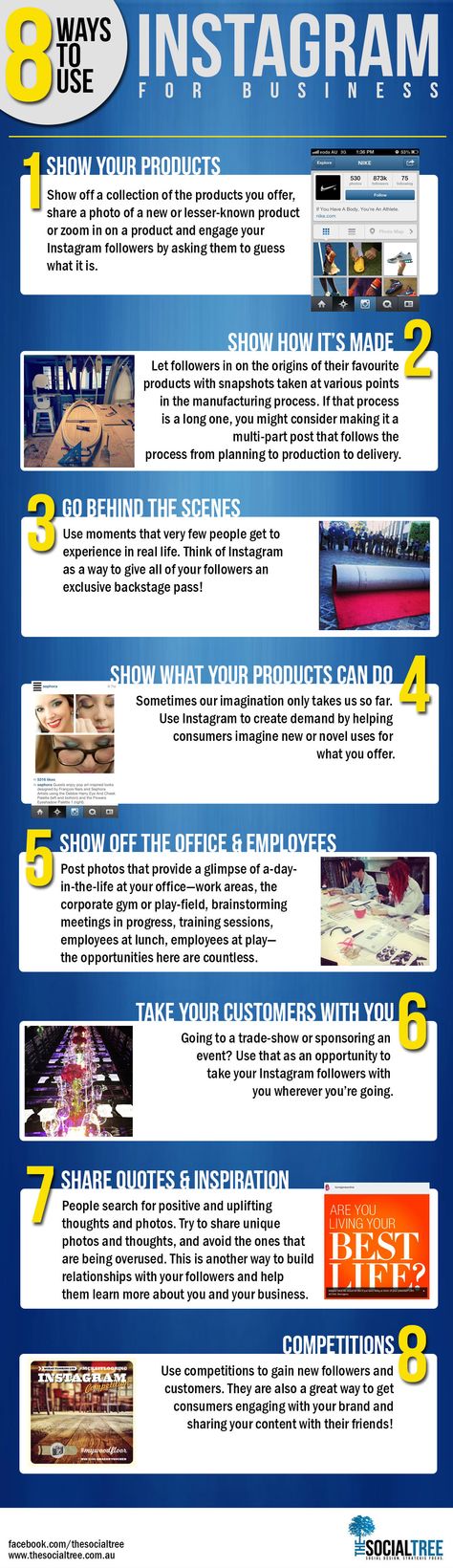 8 Ways To Use Instagram For Business - #Infographic #Social Media Marketing #Small Business