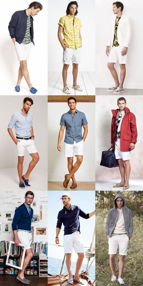 Men’s Summer Essentials: White Legwear - Shorts Lookbook Inspiration